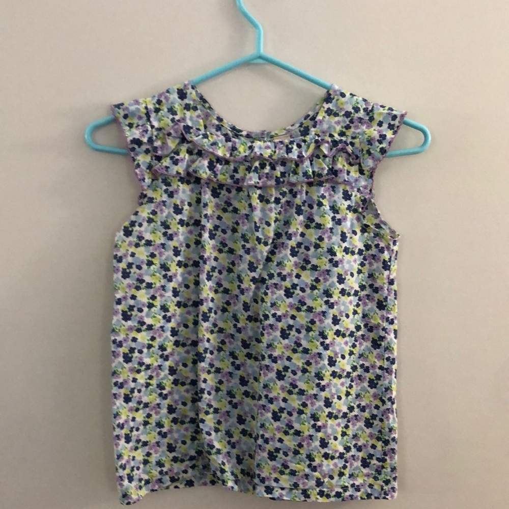 OshKosh B'Gosh floral ruffle top size 10